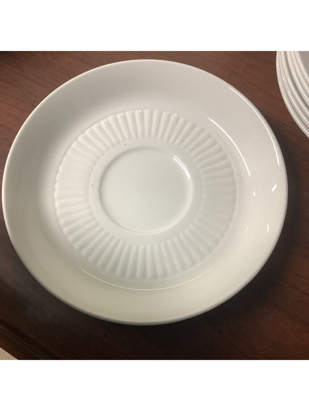 Wm Adams & Sons Real English Ironstone Micratex White 5 3/4” Saucer
